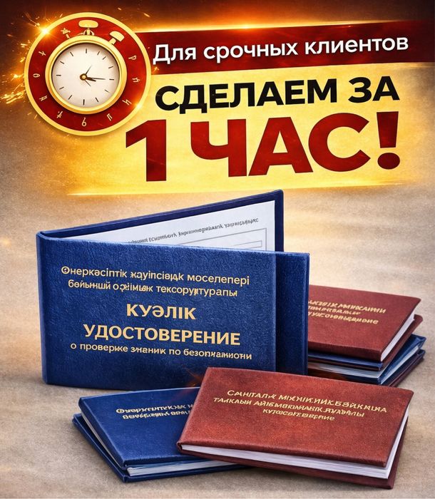 Корочка/Сертификат/Допуск/Монтажник/Слесарь/Нефть/Сваршик/Промбез/Биот
