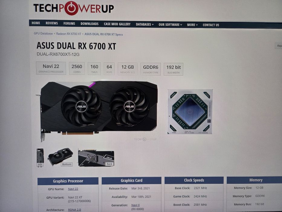 Placa video Asus RX 6700XT 12gb