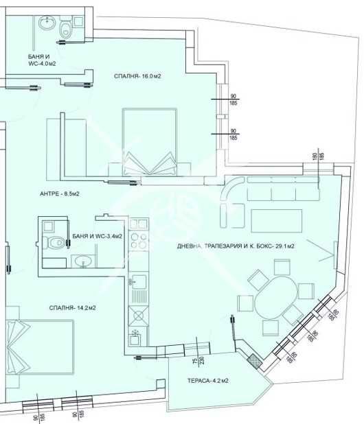 Тристаен апартамент в Центъра на Пловдив! Ново строителство! 961-28200