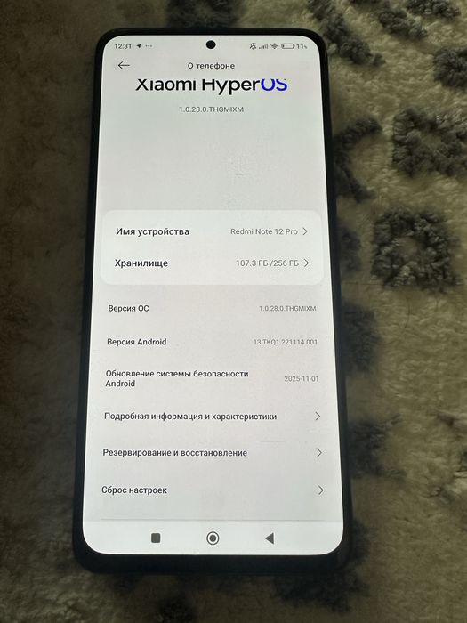 Redmi note 12 pro 4g / 256gb / 8gb RAM