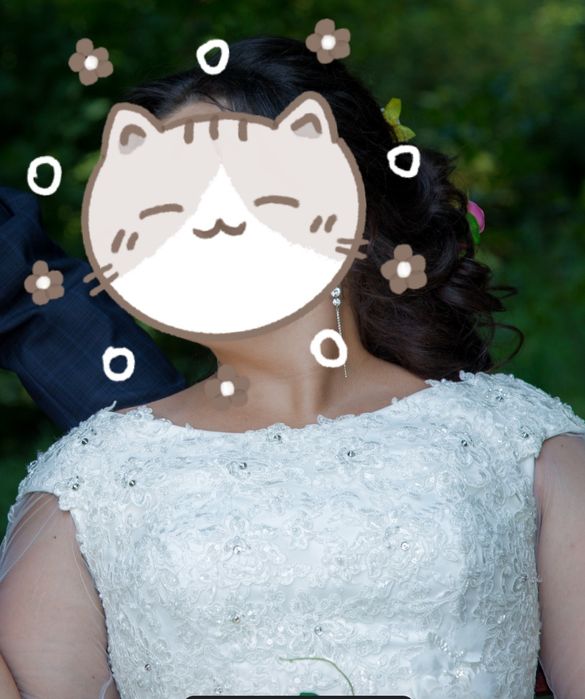 Свадебное платье большого размера plus size, регулируется XL