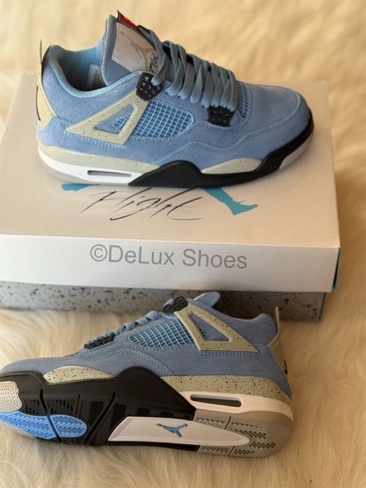 Jordan 4 Retro Univesrity Blue Nike Air Tech Grey High