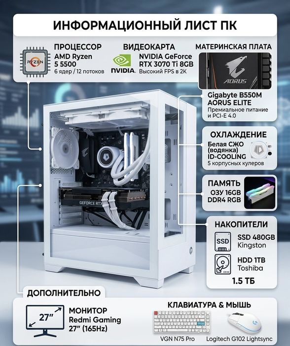 Игровой ПК белый