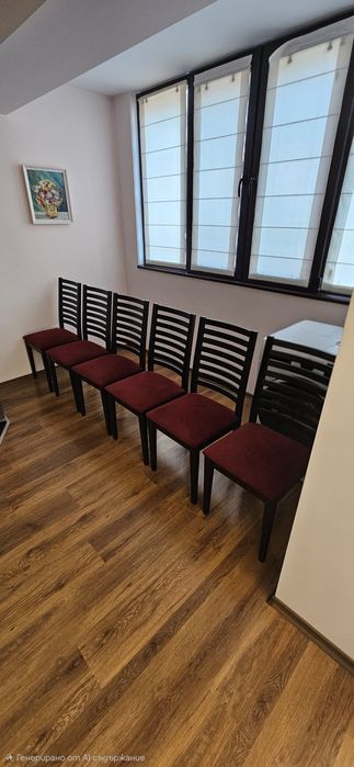 Разгъваема кухненска маса със 6 стола