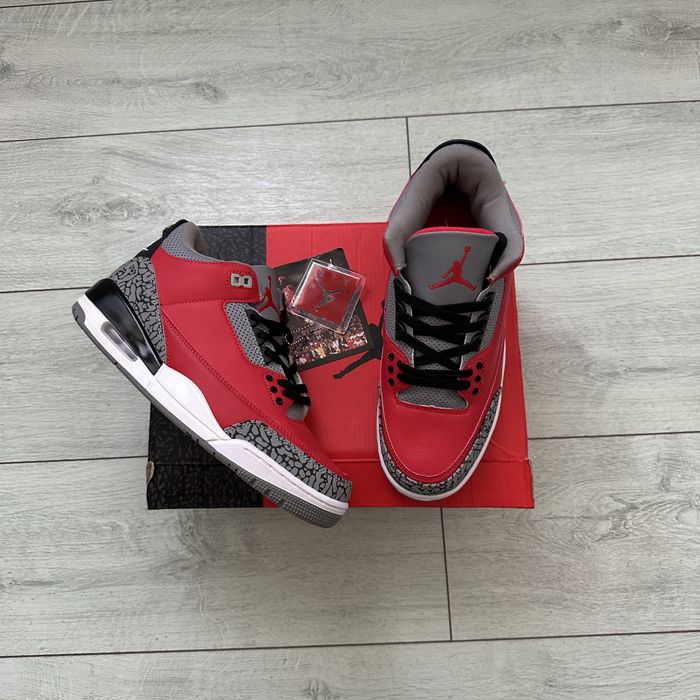 Jordan 3 Red Cement full box