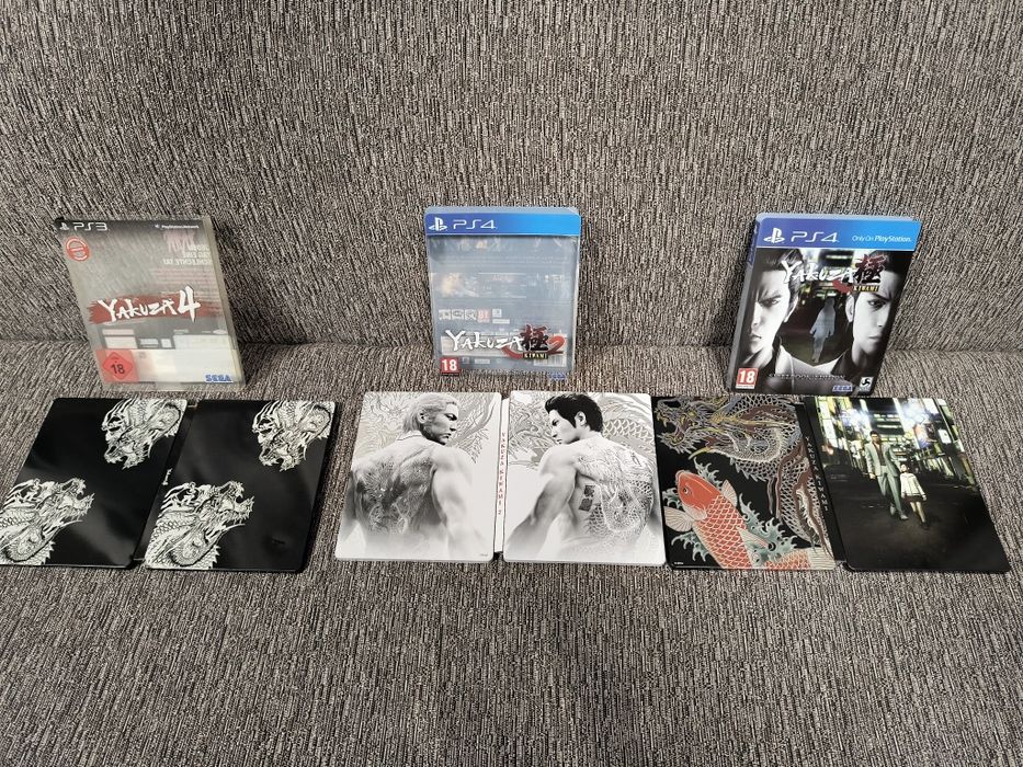 Yakuza 4 Kuro, Kiwami, Kiwami 2 Steelbook Edition PS3 PS4