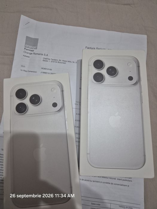 Iphone 18 Pro 256gb - Sigilat - Liber de rețea - SILVER - Factura