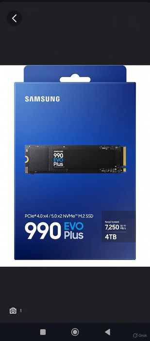 Samsung 990 EVO Plus 4TB.