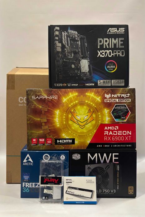 Геймърски компютър AMD Ryzen 9 3900X, RX 6900 XT 16GB, 32GB ram