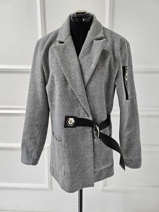 Ново вълнено сако-палто в размер XL