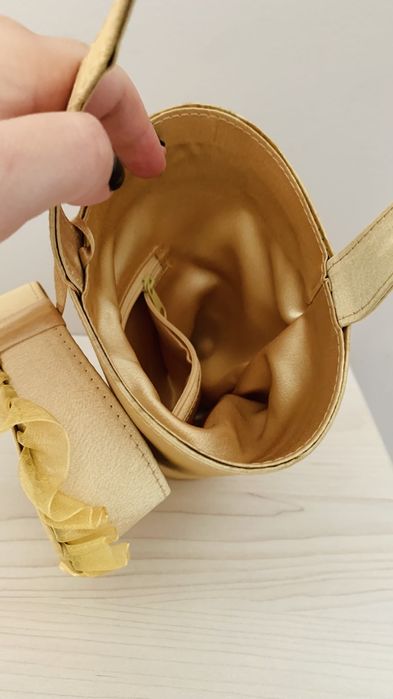 Geanta aurie de ocazie, model iesit din comun