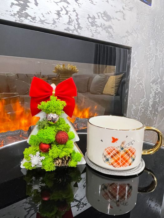 Коледна декорация със скандинавски мъх