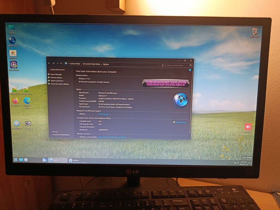 PC COMPLET!Monitor Full HD LG 21.5", SSD 240GB+500GB HDD, i3 GT730,8GT