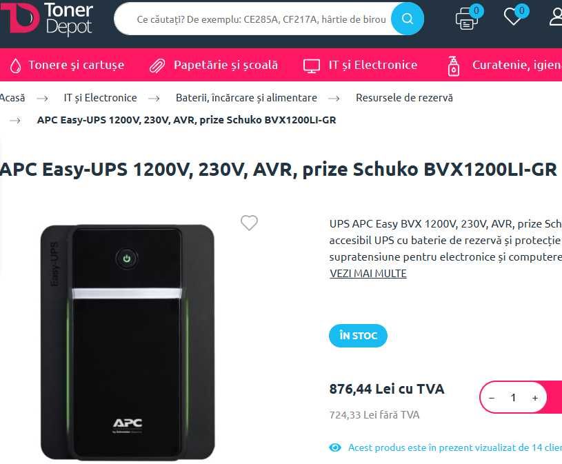 UPS pt bat 12V (invertor, stabilizator) inclusiv pt centrale termice (lemne) pompe camere alarme iluminat calculator tv router etc (300-1200VA)