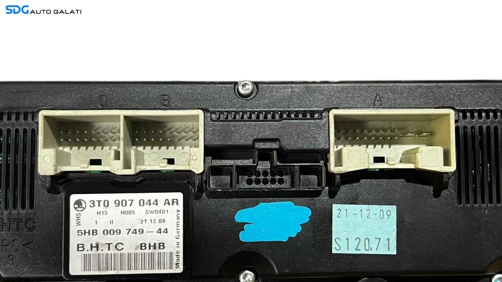 Panou Modul Unitate Comanda AC Aer Conditionat Clima Climatronic Dublu Dual Zone Skoda Octavia 2 2008 - 2013 Cod 3T0907044AR [LC0656]