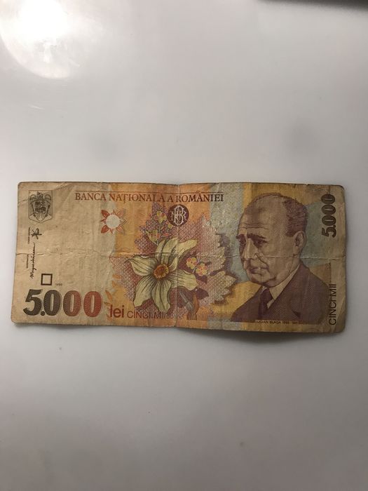 vand bacnota de 5000 de lei (bani vechi)