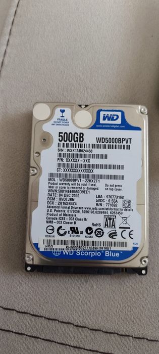Vând hdd 500 GB SI dvd writer