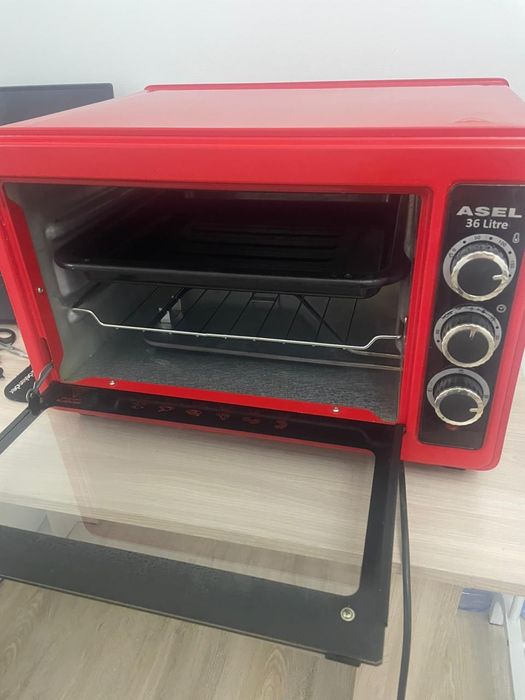 Электропечь "Asel" красный