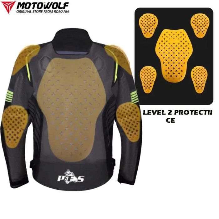 Geacă Moto de Vară PES Protecții CE Level 2 mesada Impermeabilă