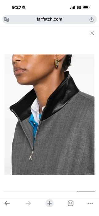 Яке Sandro 100% вълна, wool / leather