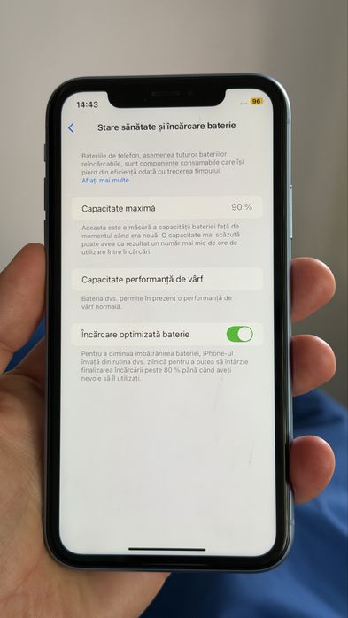 iPhone Xr Blue Neverlock 64 GB-Face ID OK-90% Baterie-Spart Spate-OK