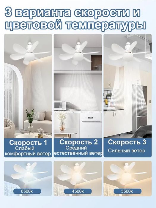 Люстра вентилятор потолочная с пультом