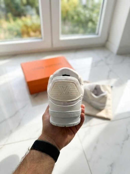 Adidasi LV Trainers Full Alb - White - PREMIUM - Full Box