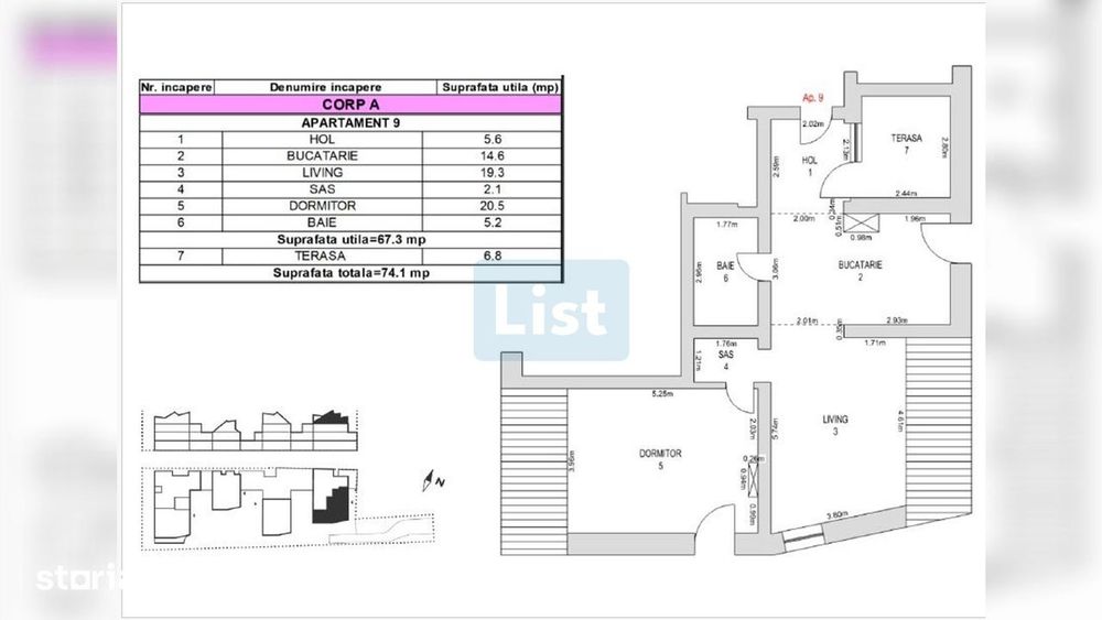 Predare finisat, apartament 2 camere