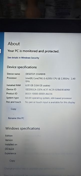 HP pavilion 17.3", i56200U, SSD