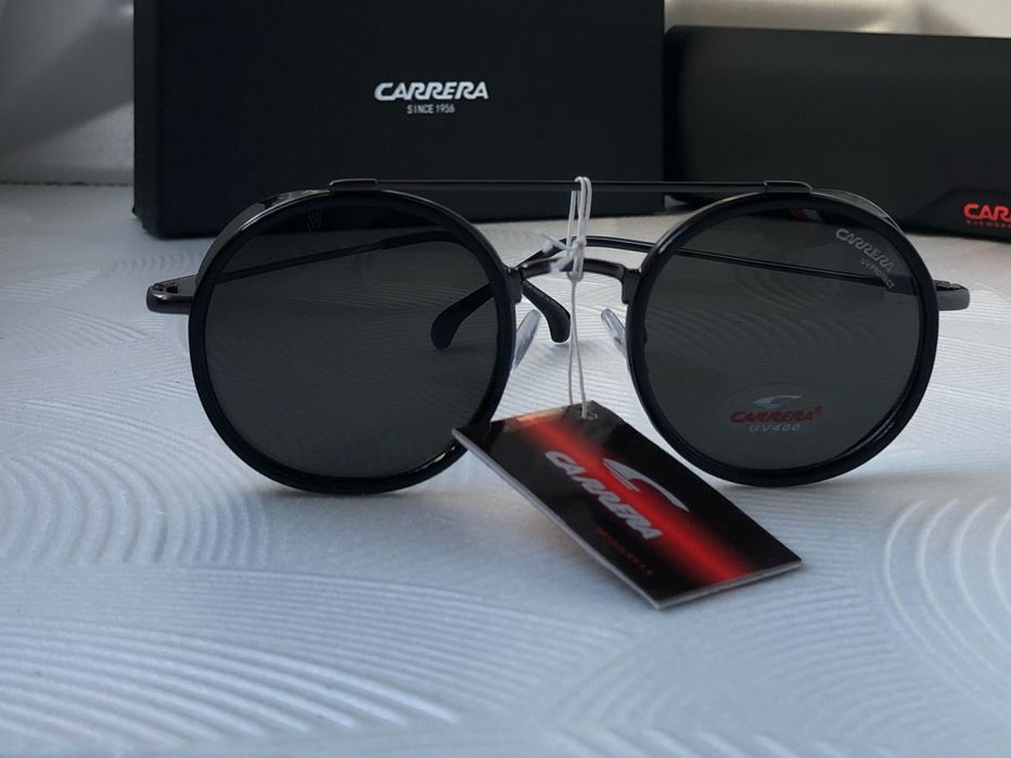 Мъжки слънчеви очила кръгли  2 цвята черни мат лак