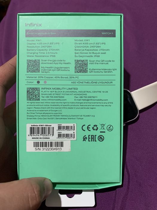 Смарт часы infinix watch 1