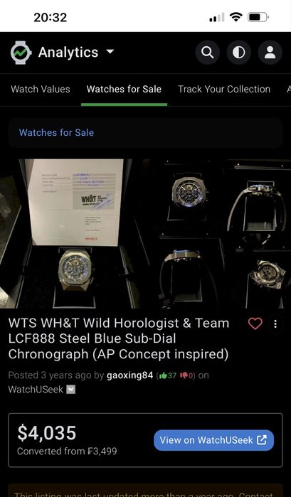 Ceas WH&T Chronograph LCF888**Bezel Ceramic**