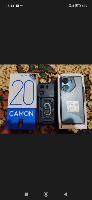 Tecno camon 20pro 256xotira 8+8