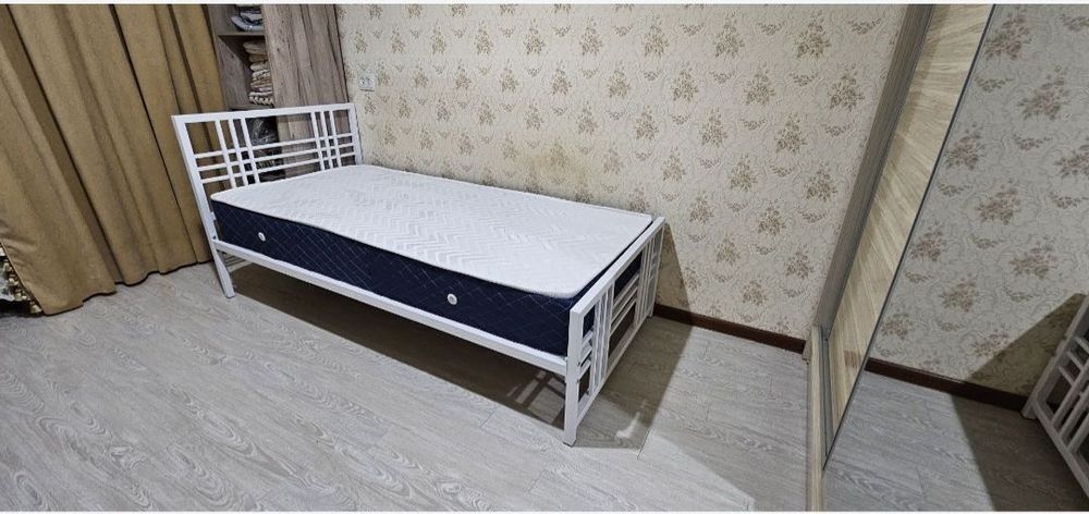 односпальная кровать Loft krovat темир крават metal kalavat Лофт