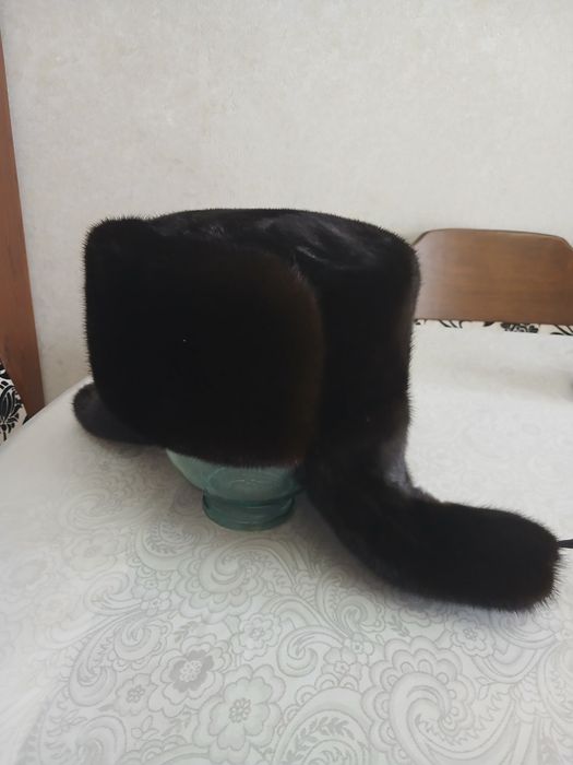 Шапка норковая ушанка