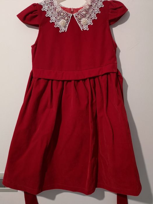 Rochie roșie catifea