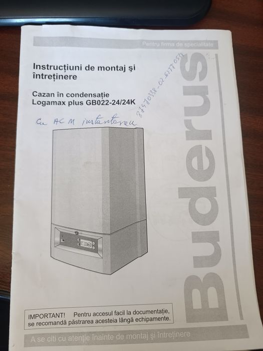 Centrala termică gaz Buderus logamax plus GB022-24/24k