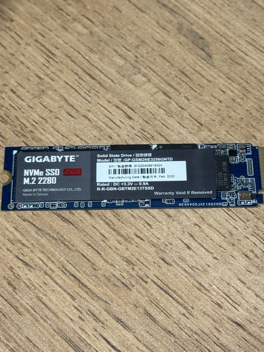 SSD Gigabyte 256GB M.2