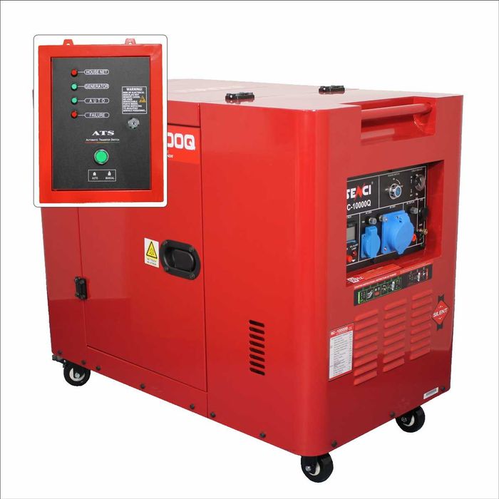 Generator insonorizat SENCI SC10000Q, 8 kW, 230V, cu ATS & AVR Diesel