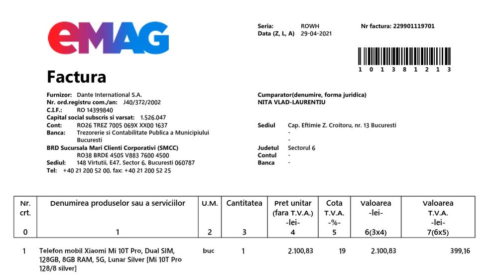 Xiaomi Mi 10T Pro, Dual SIM, 128GB, 8GB RAM, 5G, Lunar Silver