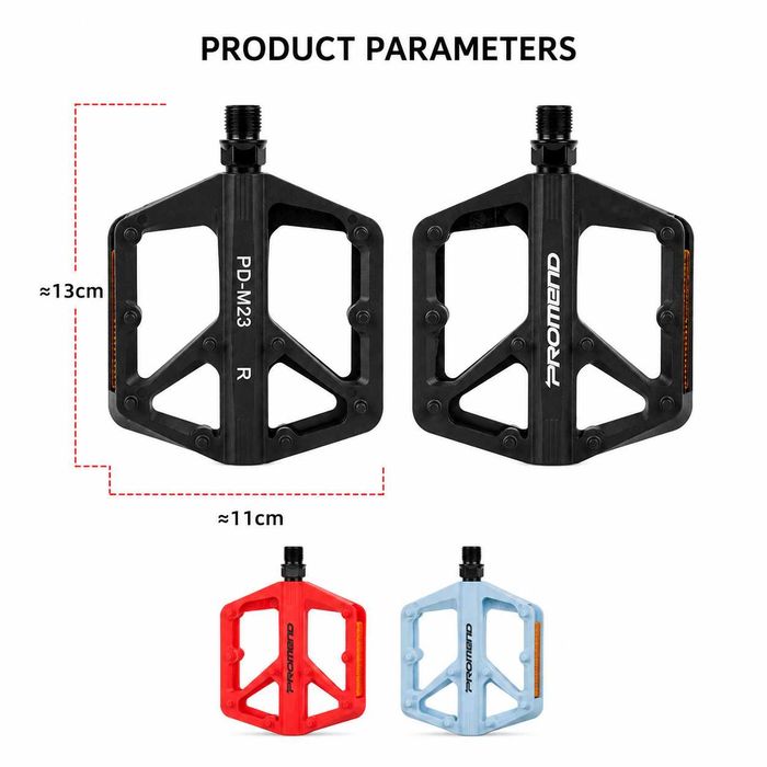 Композитни платформени педали PROMEND M23, Ултралеки, 275g, CR-MO ос, Цветове