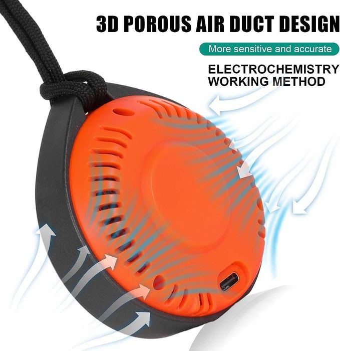 Detector portabil de monoxid de carbon PTH-10D,portocaliu,sigilat