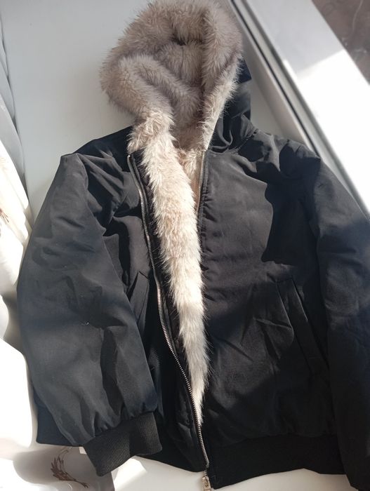 куртка-бомбер с мехом