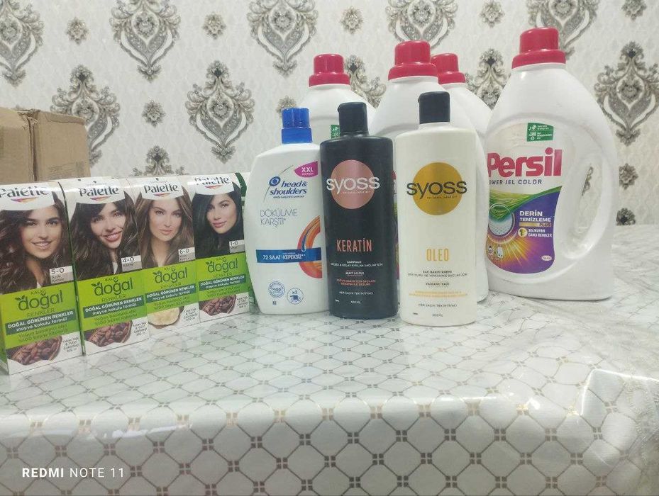 Оптим Туркия моллари Шампун балзам соч краска Зубной шотка  сотилади