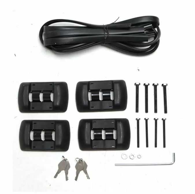 Греди напречни за багажник за кола за фабрични резби на покрива, 120см, с ключ