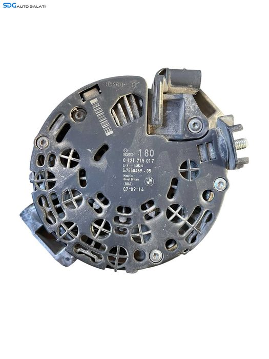 Alternator 180A BMW Seria 5 E60 E61 520 2.0 i N43 N43B20A 2003 - 2010 Cod 0121715017 7550469 755046905 H2 4B3 [B4509]