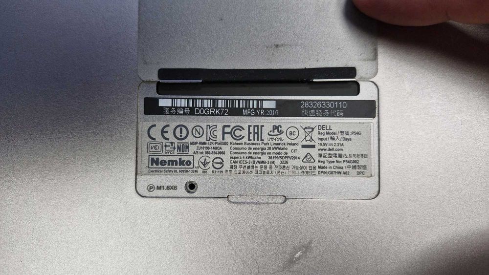 Laptop Dell XPS P54G 13.3 inch cu placa de baza defecta pt piese