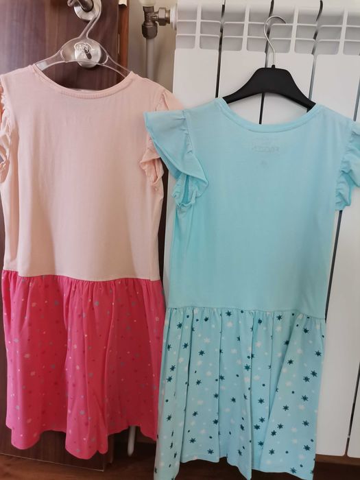 Детски рокли с Елза и Анна, размер 140, 2 броя