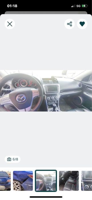 Mazda 6 2.0 d an  2009 avariata