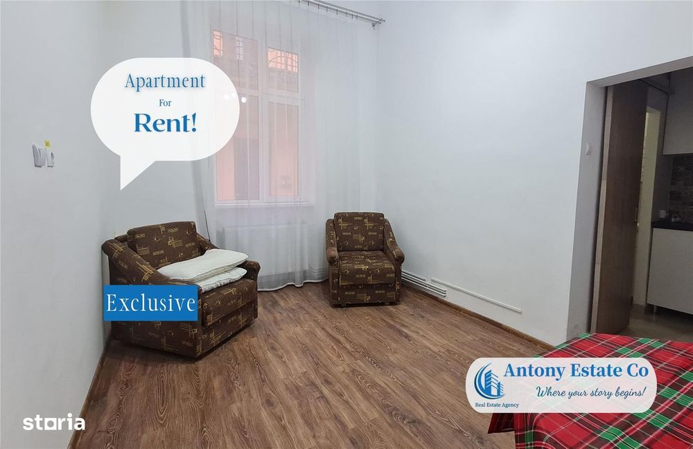 Antony Estate | Apartament de închiriat, 1 Camera, Ultra-Central, Orad